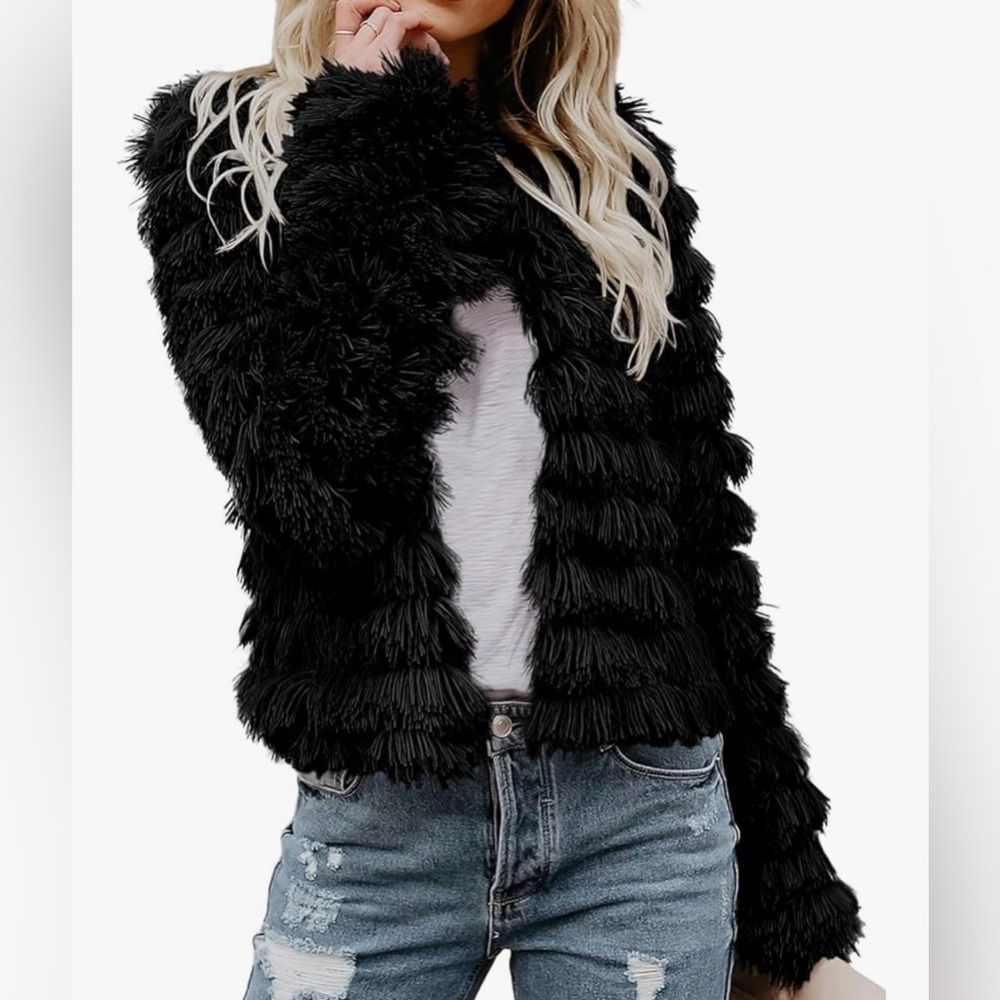 Black Faux Fur Jacket